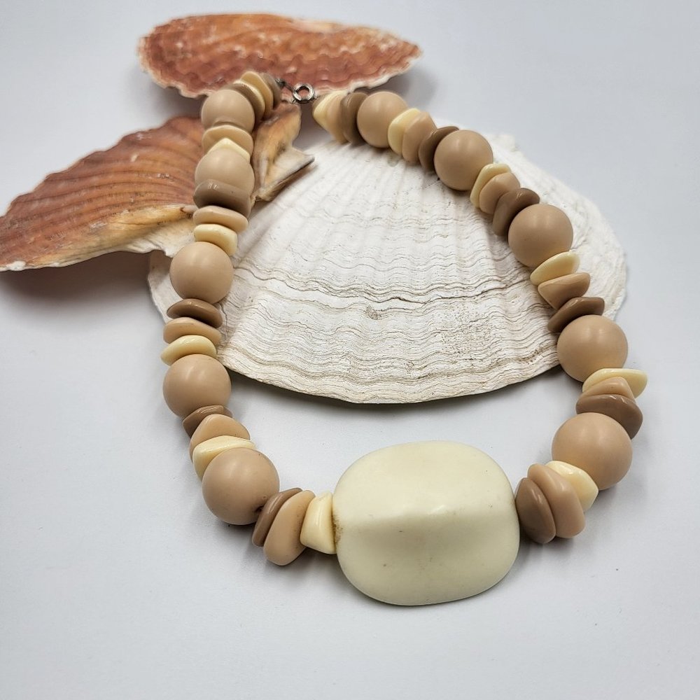 Neutral Pastel Beaded Choker